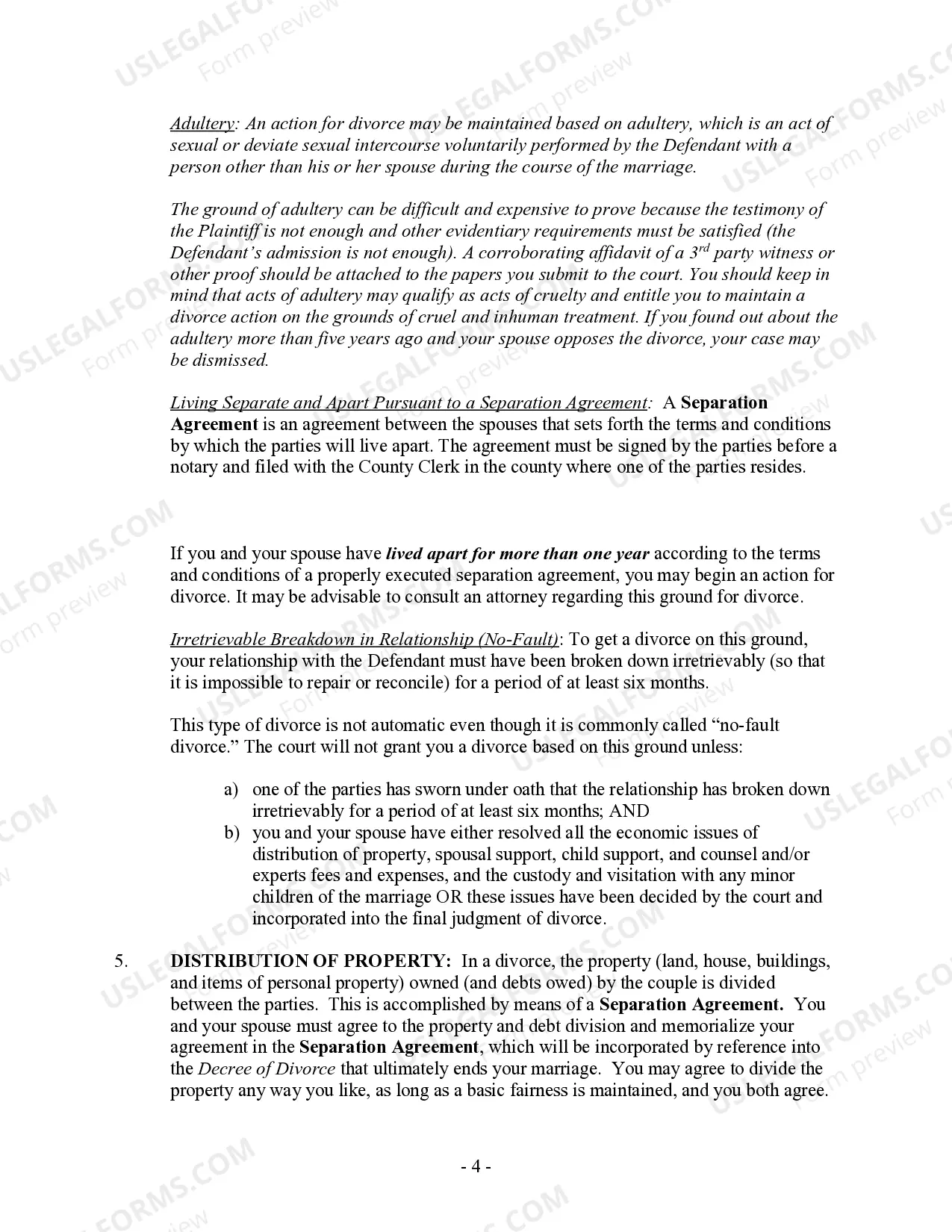 Preview New York Uncontested Divorce Package for Dissolution of Marriage for People with Minor Children