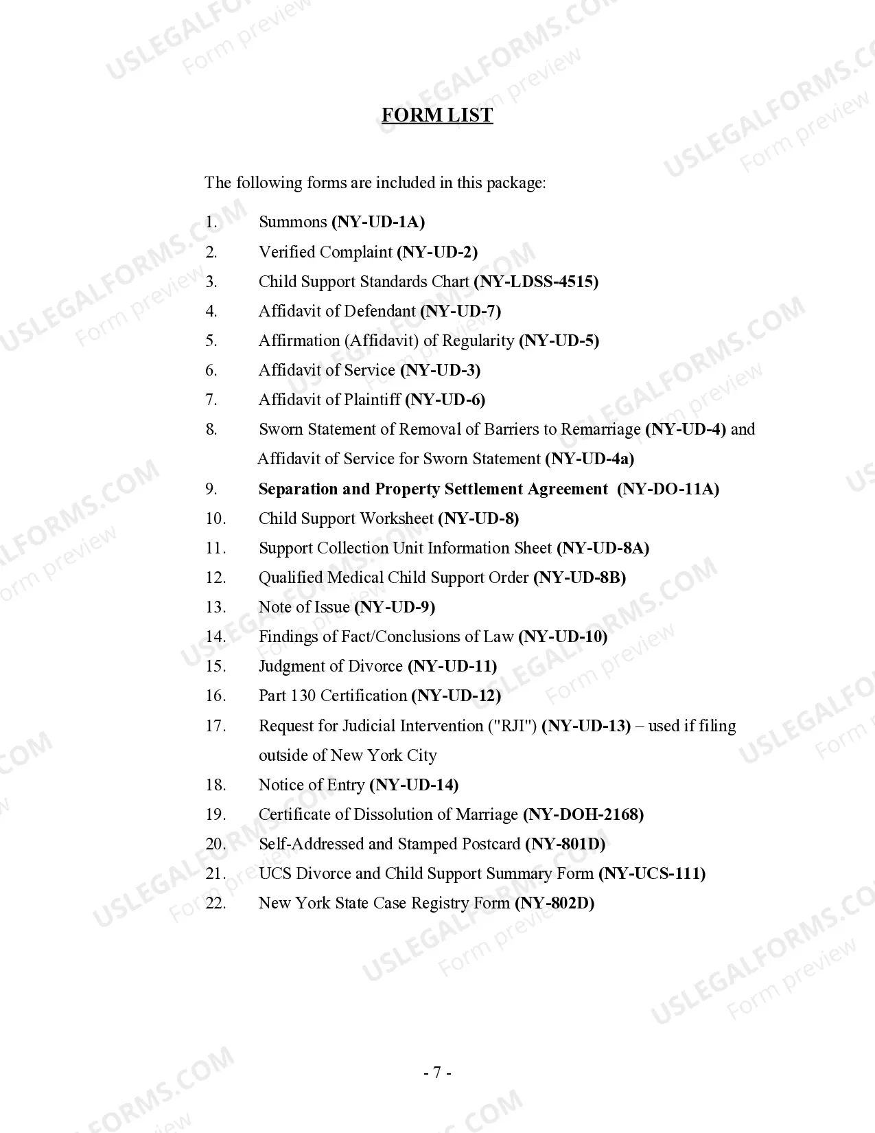 Preview New York Uncontested Divorce Package for Dissolution of Marriage for People with Minor Children