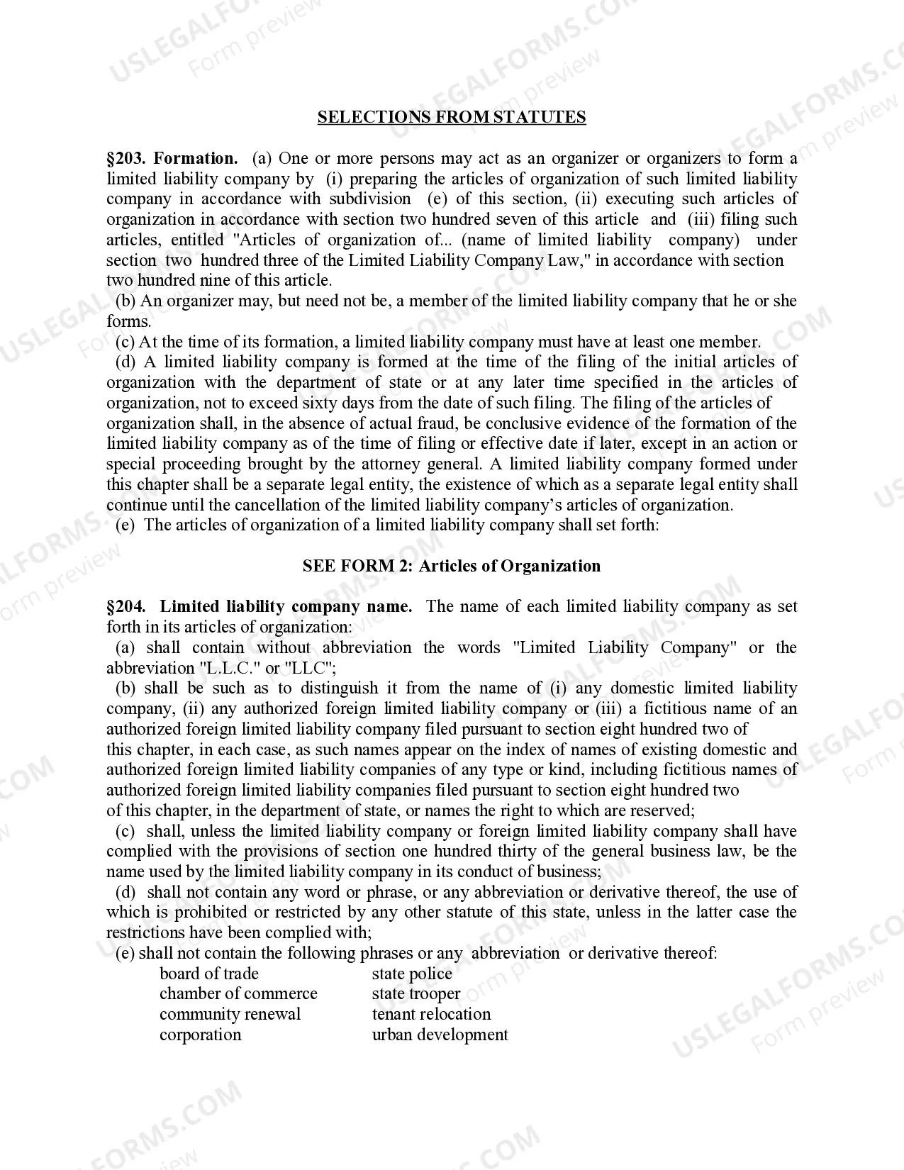 Preview New York Limited Liability Company LLC Formation Package