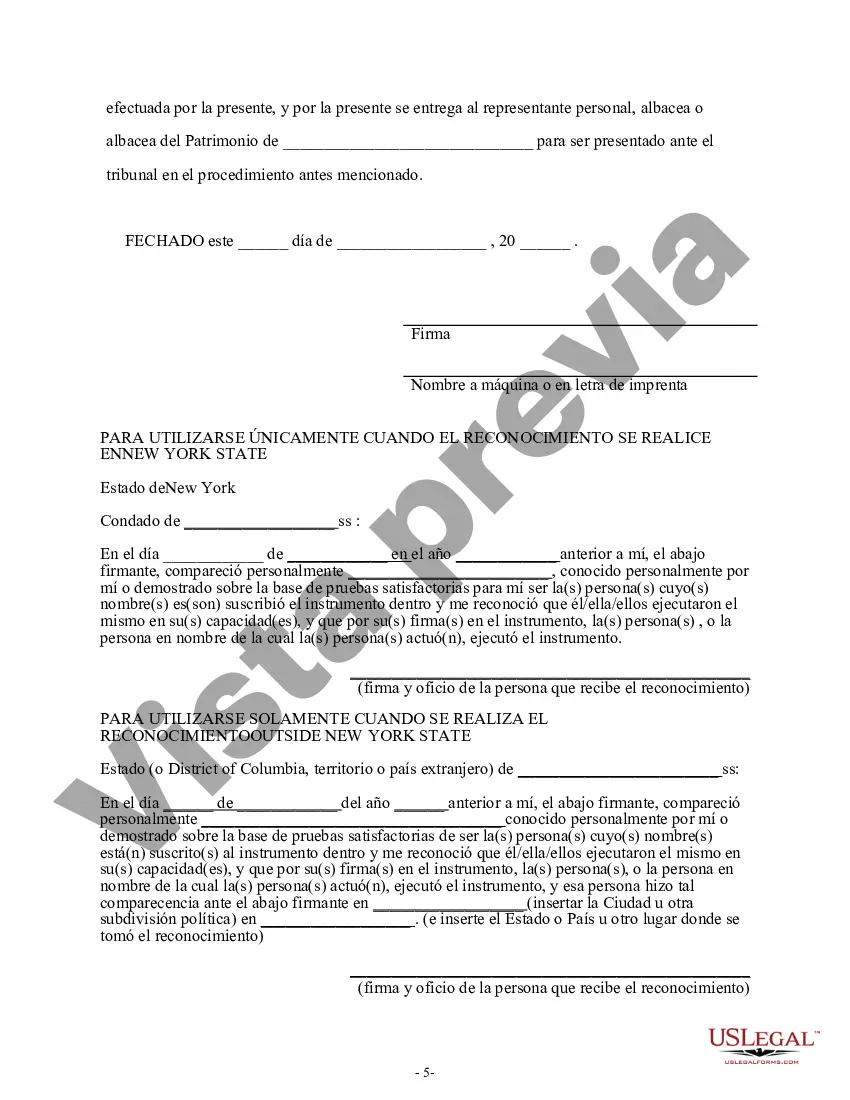 Preview Renuncia y renuncia de propiedad del testamento por testamento