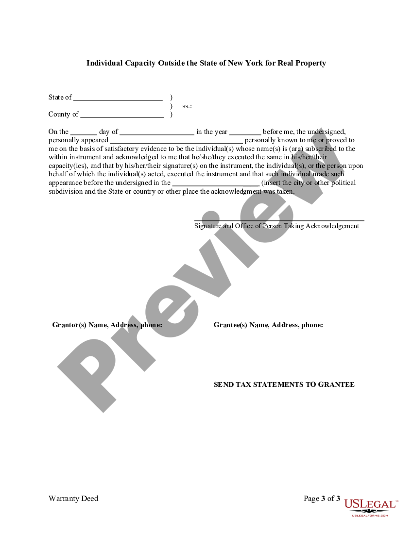 Kings New York Warranty Deed From Individual To Husband And Wife Us Legal Forms 4682