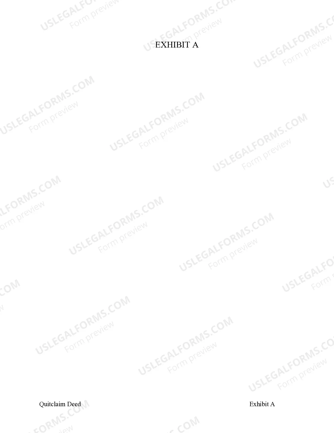 Preview Quitclaim Deed from Corporation to Corporation