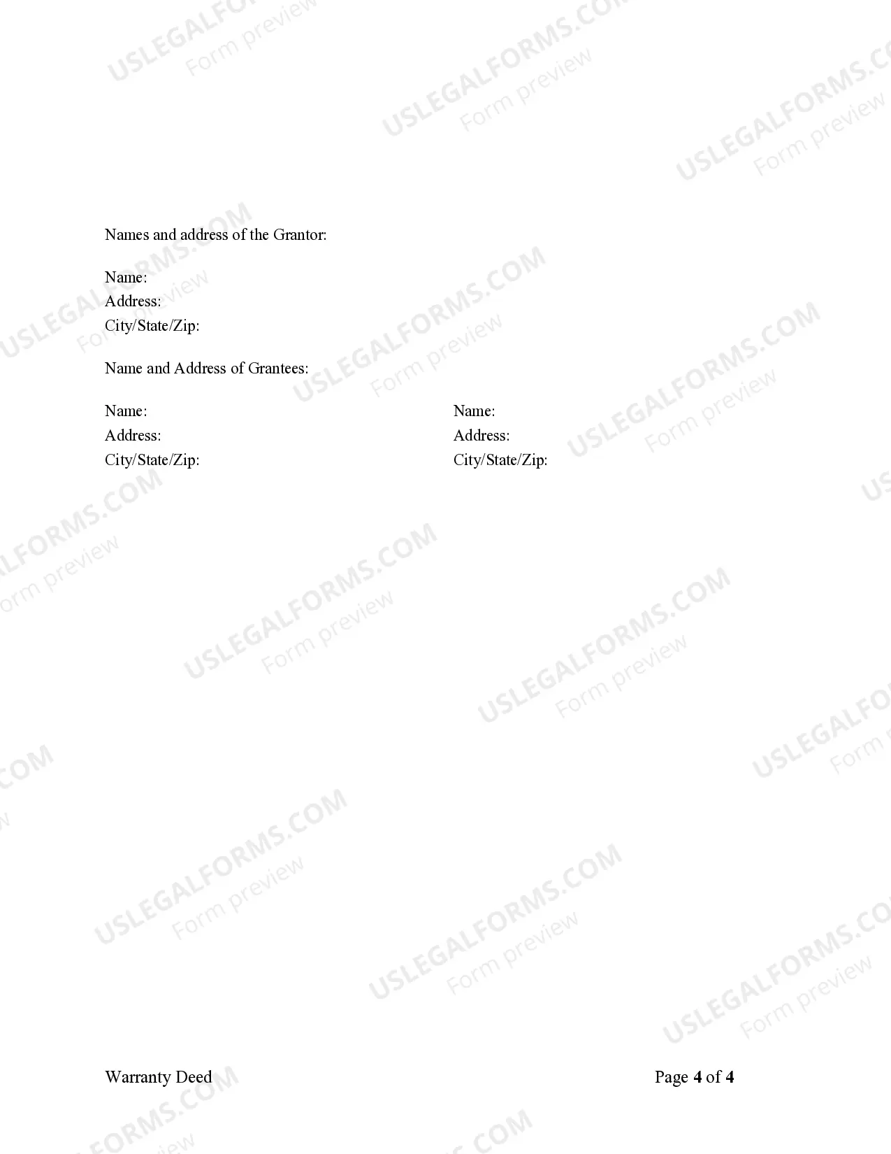 Preview Warranty Deed from Corporation to Two Individuals