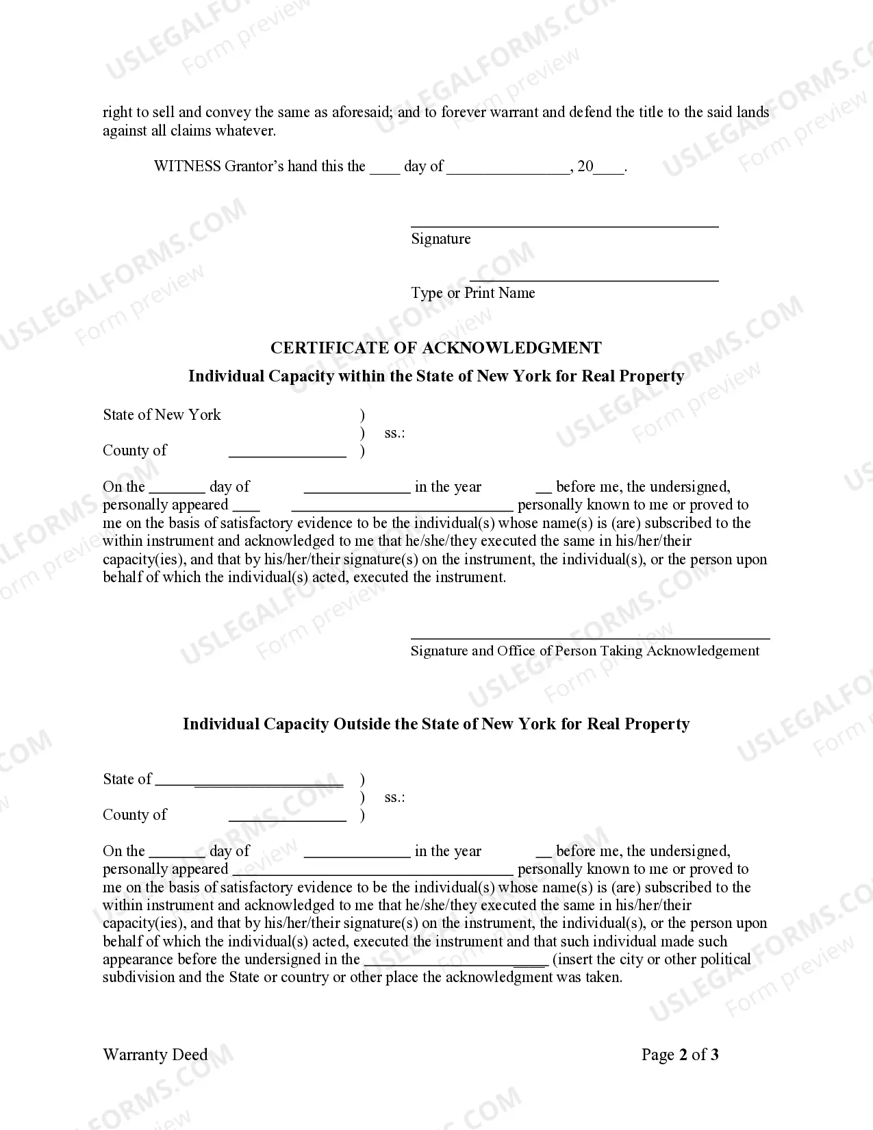 Preview Warranty Deed from Husband to Himself and Wife