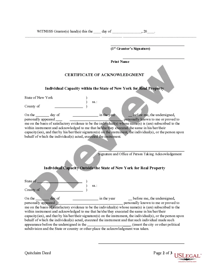 Preview Quitclaim Deed from Husband to Himself and Wife