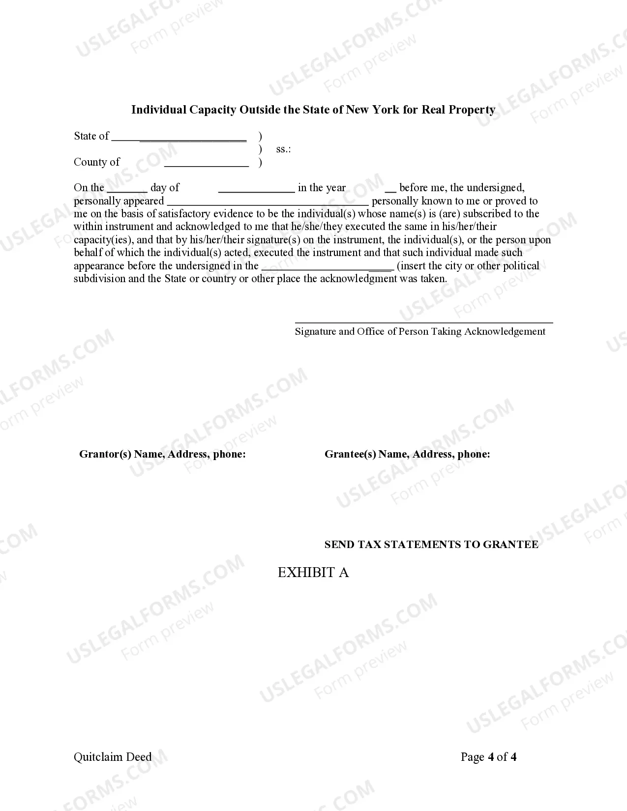 Preview Quitclaim Deed from Husband and Wife to Husband and Wife