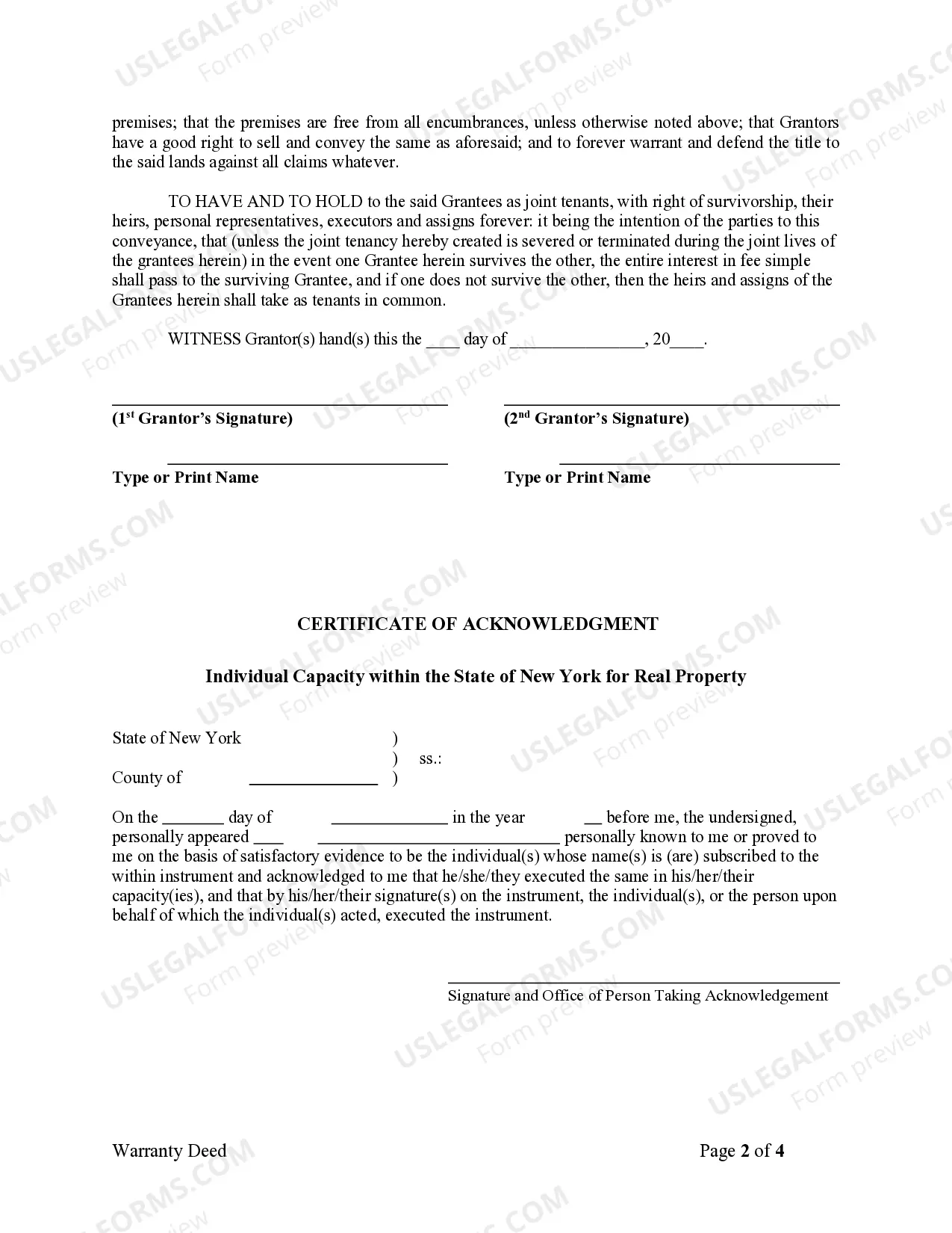 Preview Warranty Deed from Husband and Wife to Husband and Wife
