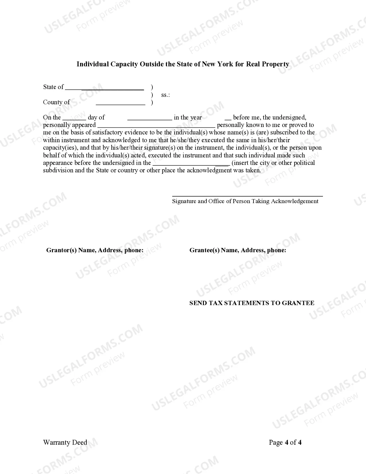 Preview Warranty Deed from Husband and Wife to Husband and Wife