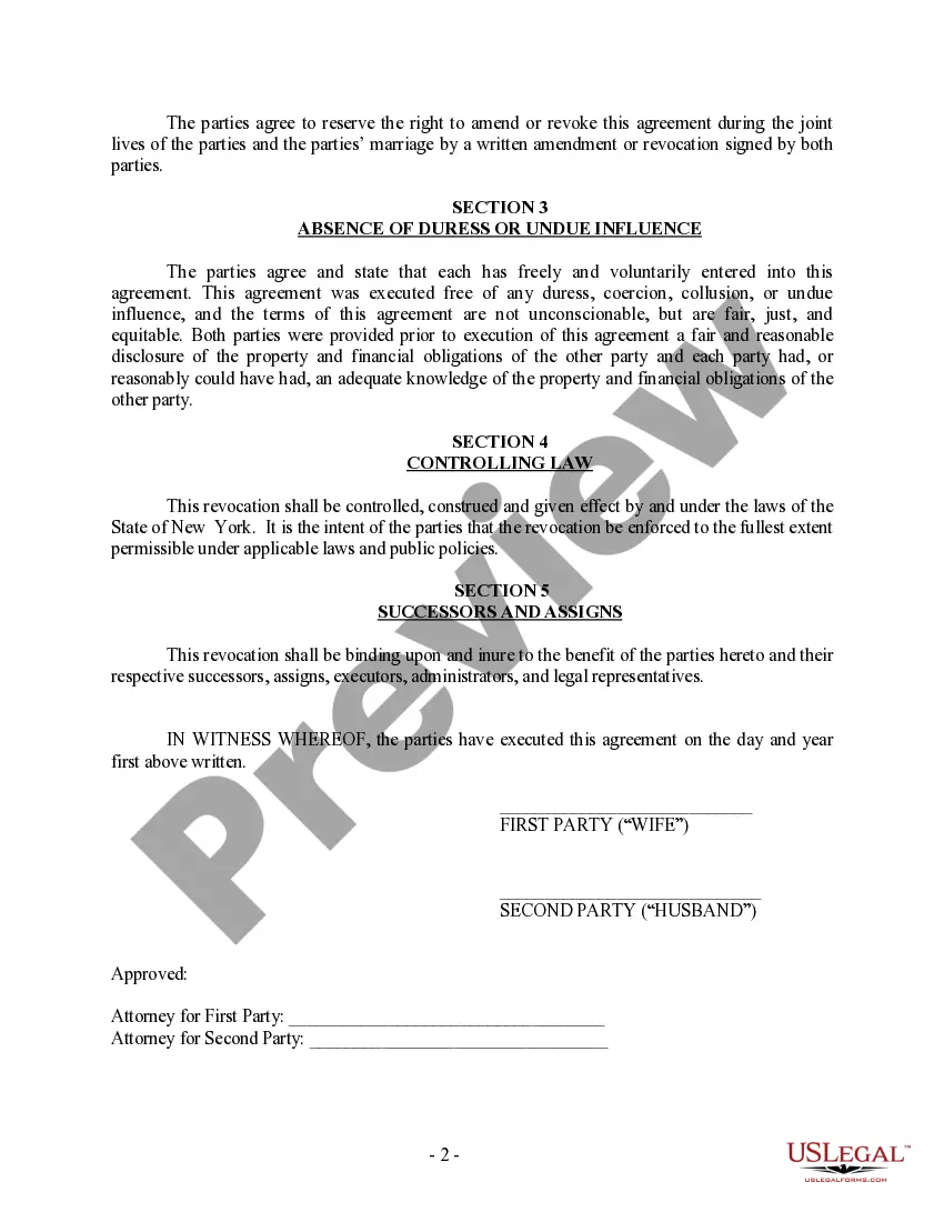 Get Revocation of Postnuptial Property Agreement Preview Revocation of Postnuptial Property Agreement