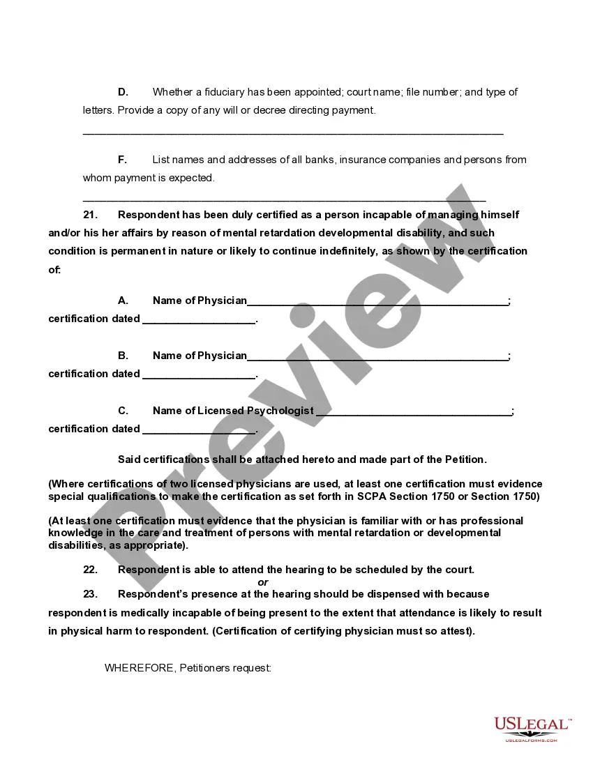 Get Proceeding for the Appointment of a Permanent Guardian of the Person and Estate of an Adult due to Mental Illness Preview Proceeding for the Appointment of a Permanent Guardian of the Person and Estate of an Adult due to Mental Illness