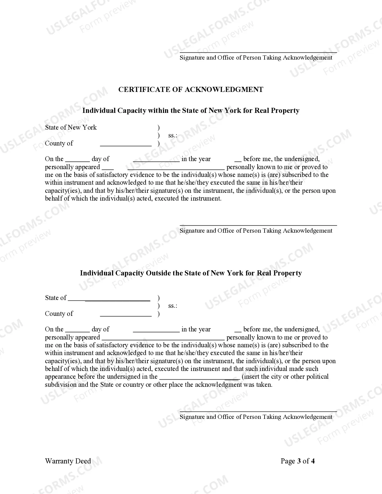 Preview Warranty Deed from Husband and Wife to an Individual
