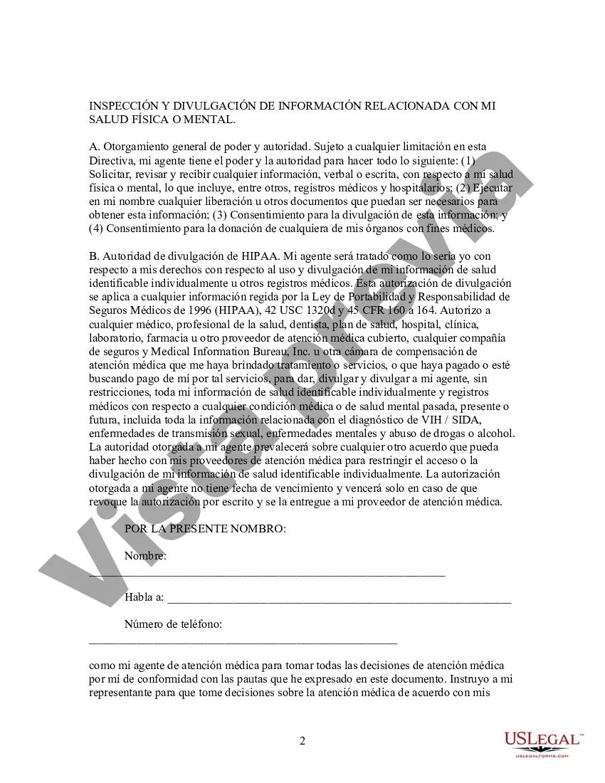 Preview Testamento en vida y poder de atención médica de Nueva York