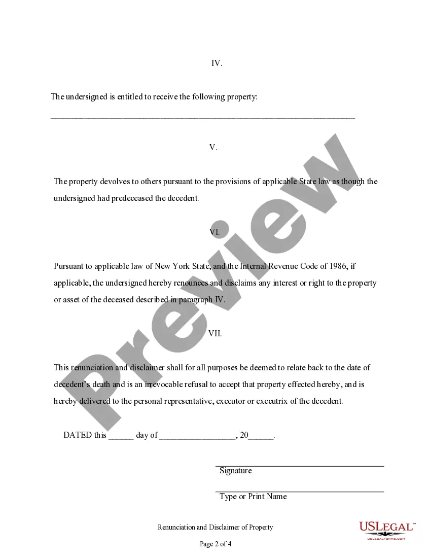 Get Renunciation And Disclaimer of Property from Life Insurance or Annuity Contract Preview Renunciation And Disclaimer of Property from Life Insurance or Annuity Contract