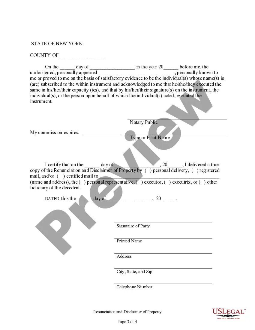 Get Renunciation And Disclaimer of Property from Life Insurance or Annuity Contract Preview Renunciation And Disclaimer of Property from Life Insurance or Annuity Contract