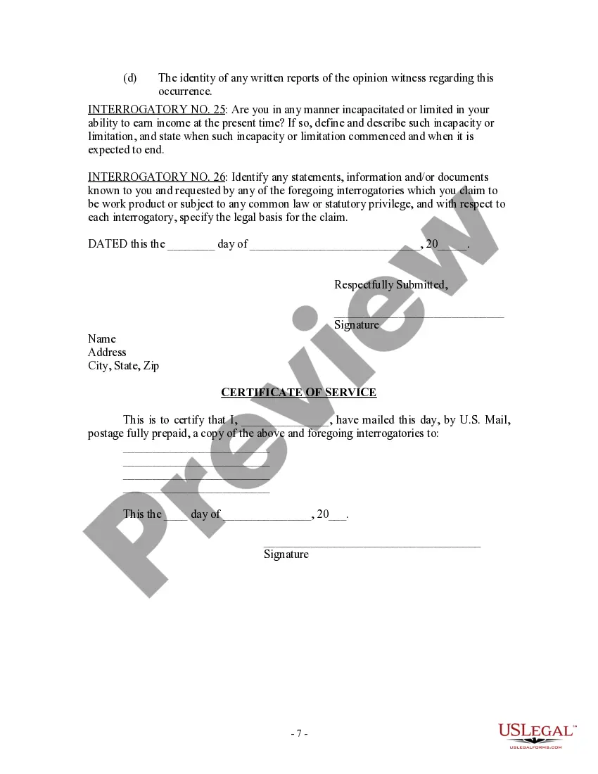 Get Discovery Interrogatories for Divorce Proceeding for either Plaintiff or Defendant Preview Discovery Interrogatories for Divorce Proceeding for either Plaintiff or Defendant