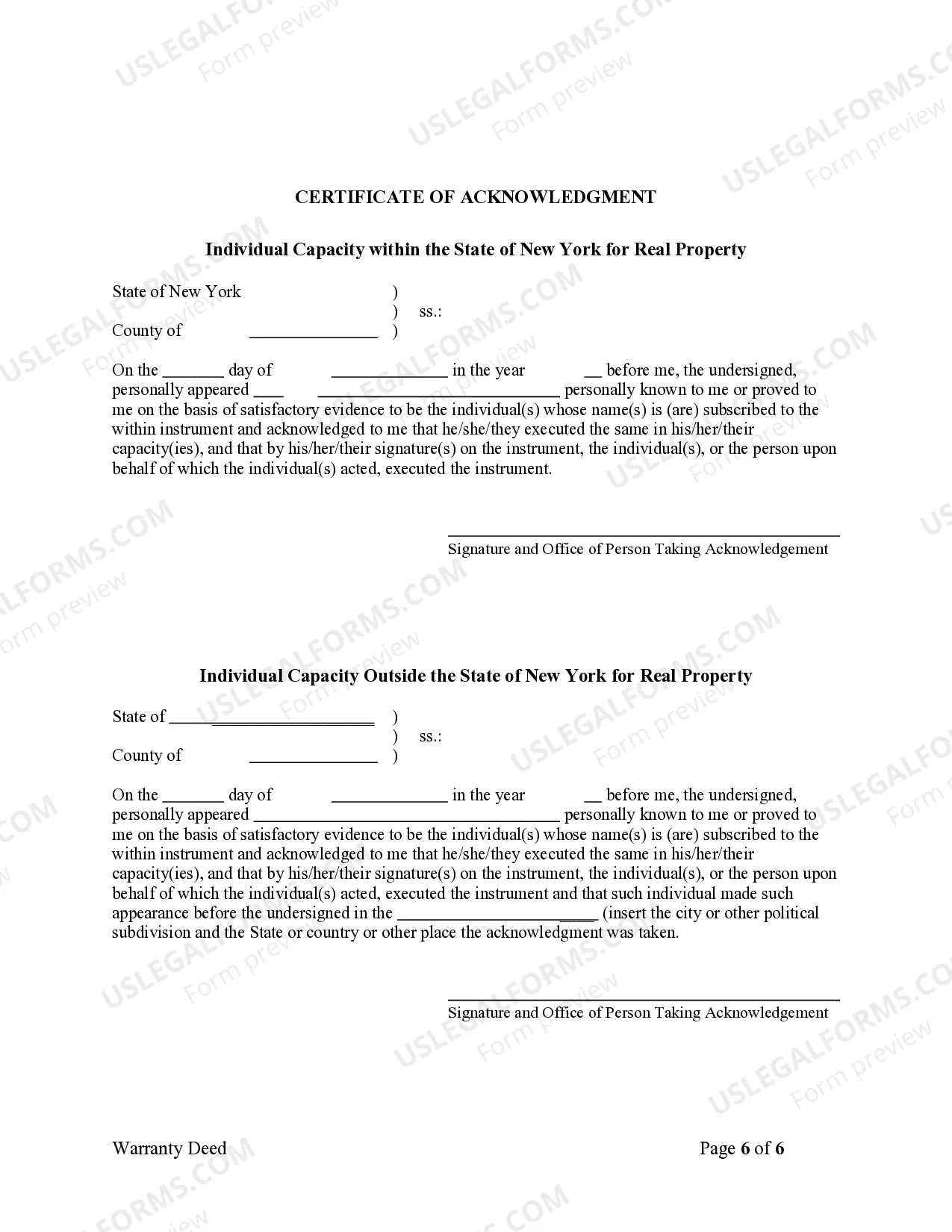 Preview Warranty Deed - Four Individuals to Five Individuals