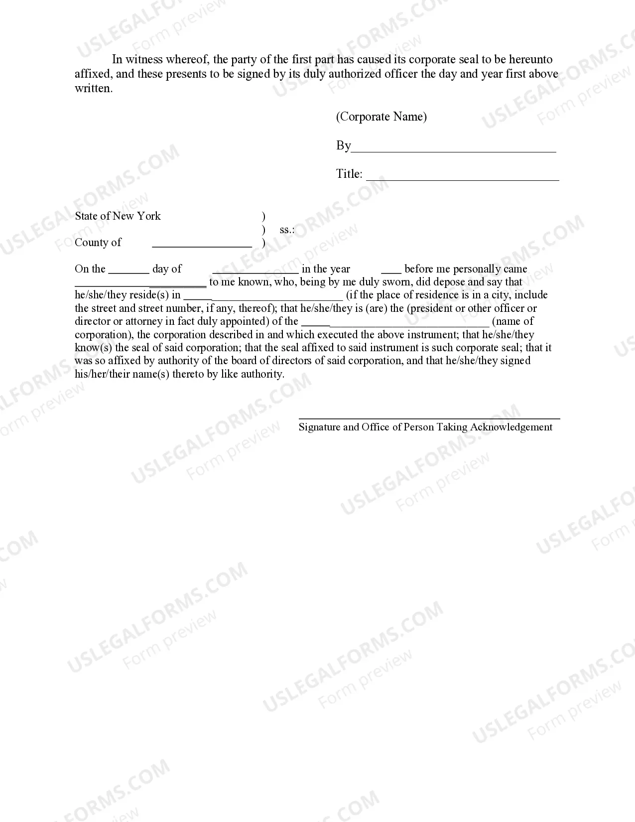 Preview Deed With Full Covenants by Corporation