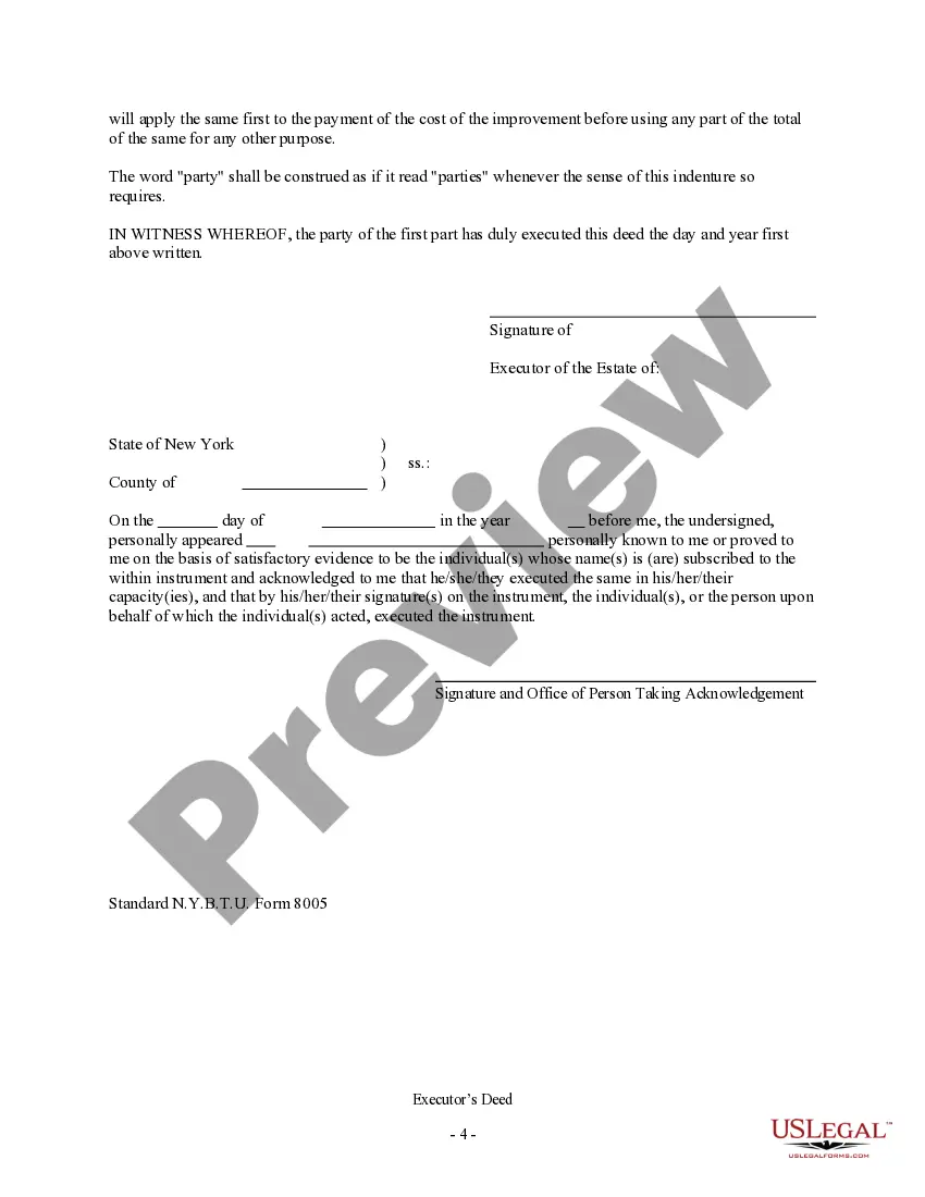Preview Executor's Deed