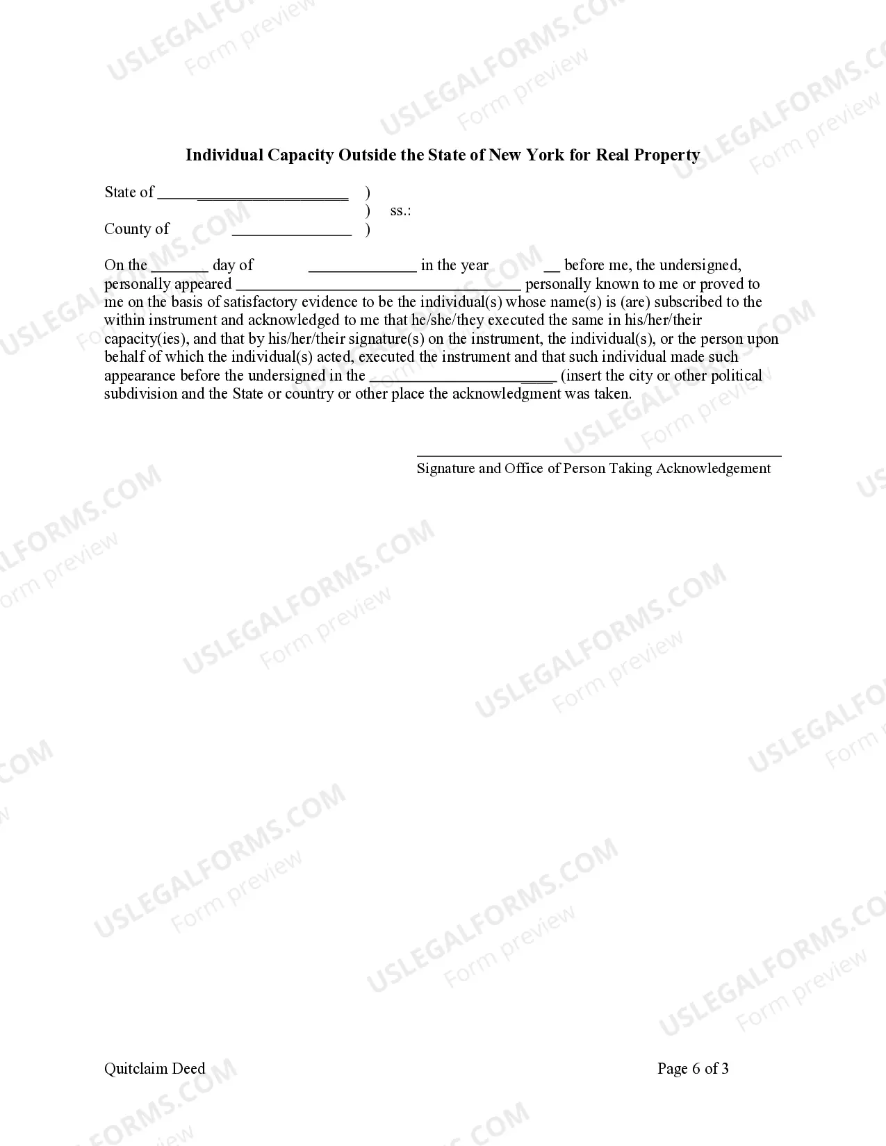 Preview Quitclaim Deed - Individual to Two Individuals