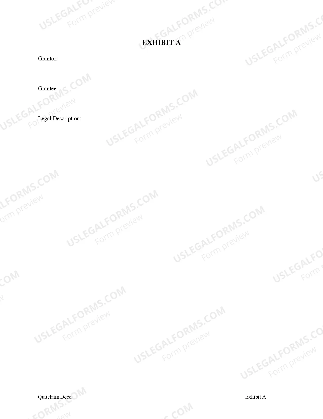 Preview Quitclaim Deed - Individual to Individual with a Retained Life Estate