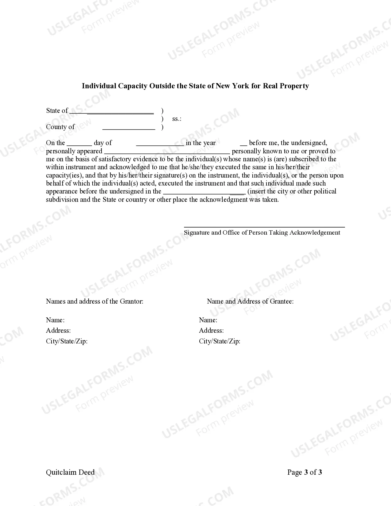 Preview Quitclaim Deed from Individual to Two Individuals in Joint Tenancy