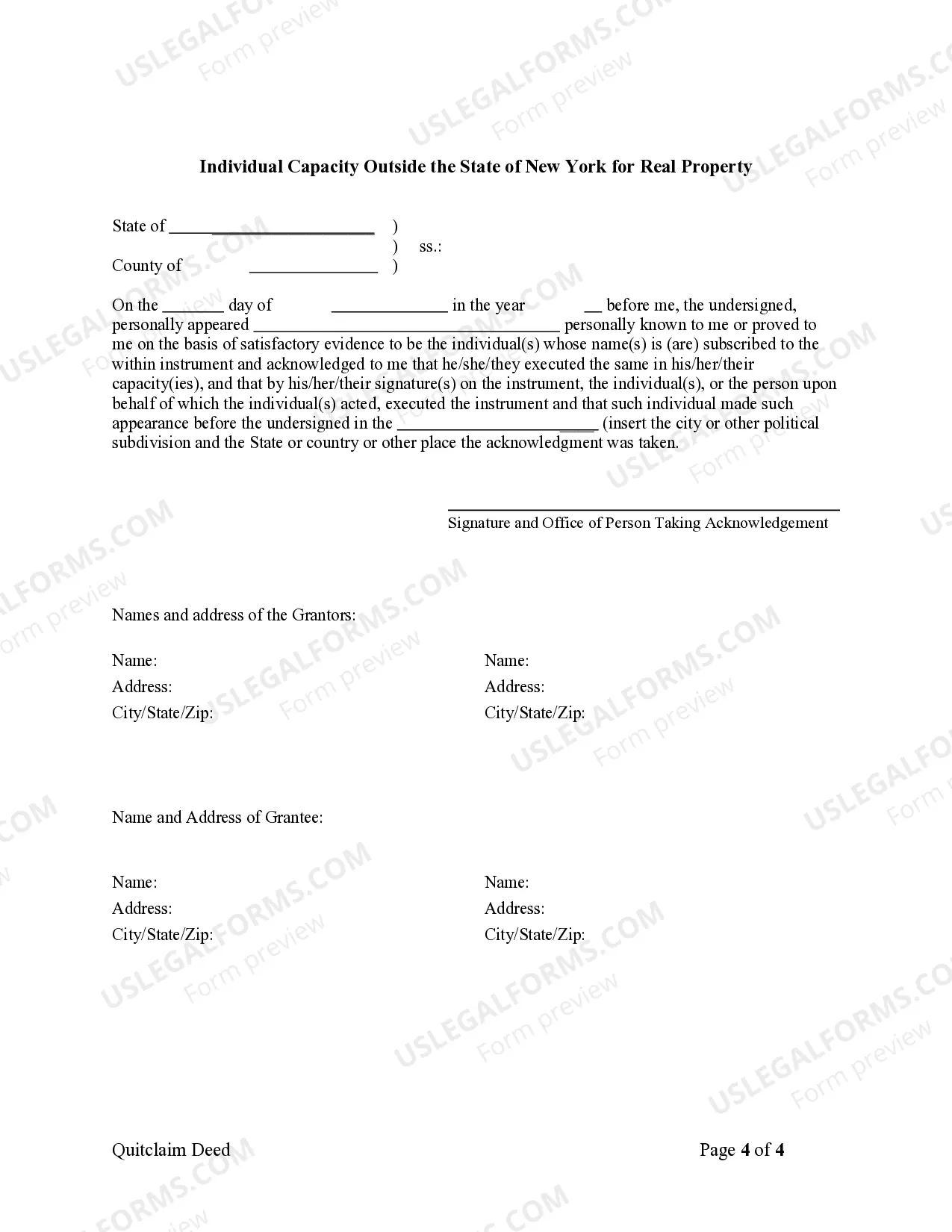 Preview Quitclaim Deed by Two Individuals to Husband and Wife