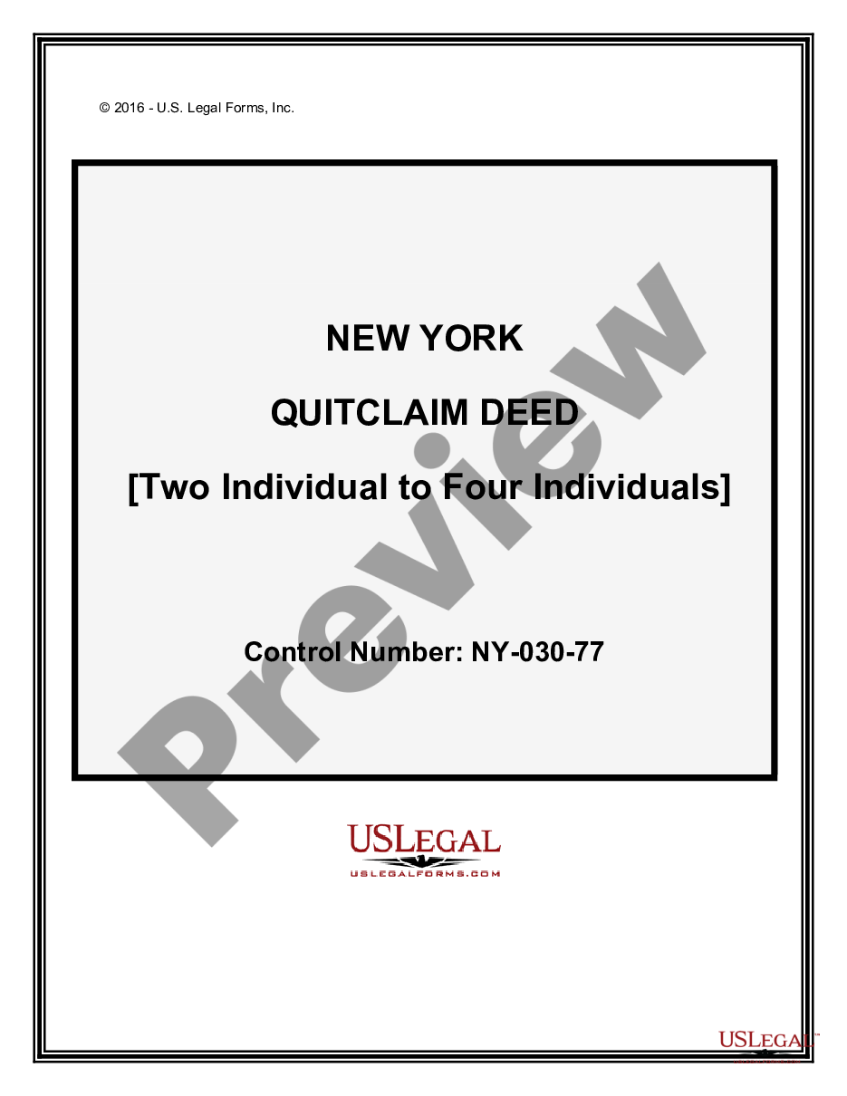 page 0 Quitclaim Deed - Two Individual to Four Individuals preview
