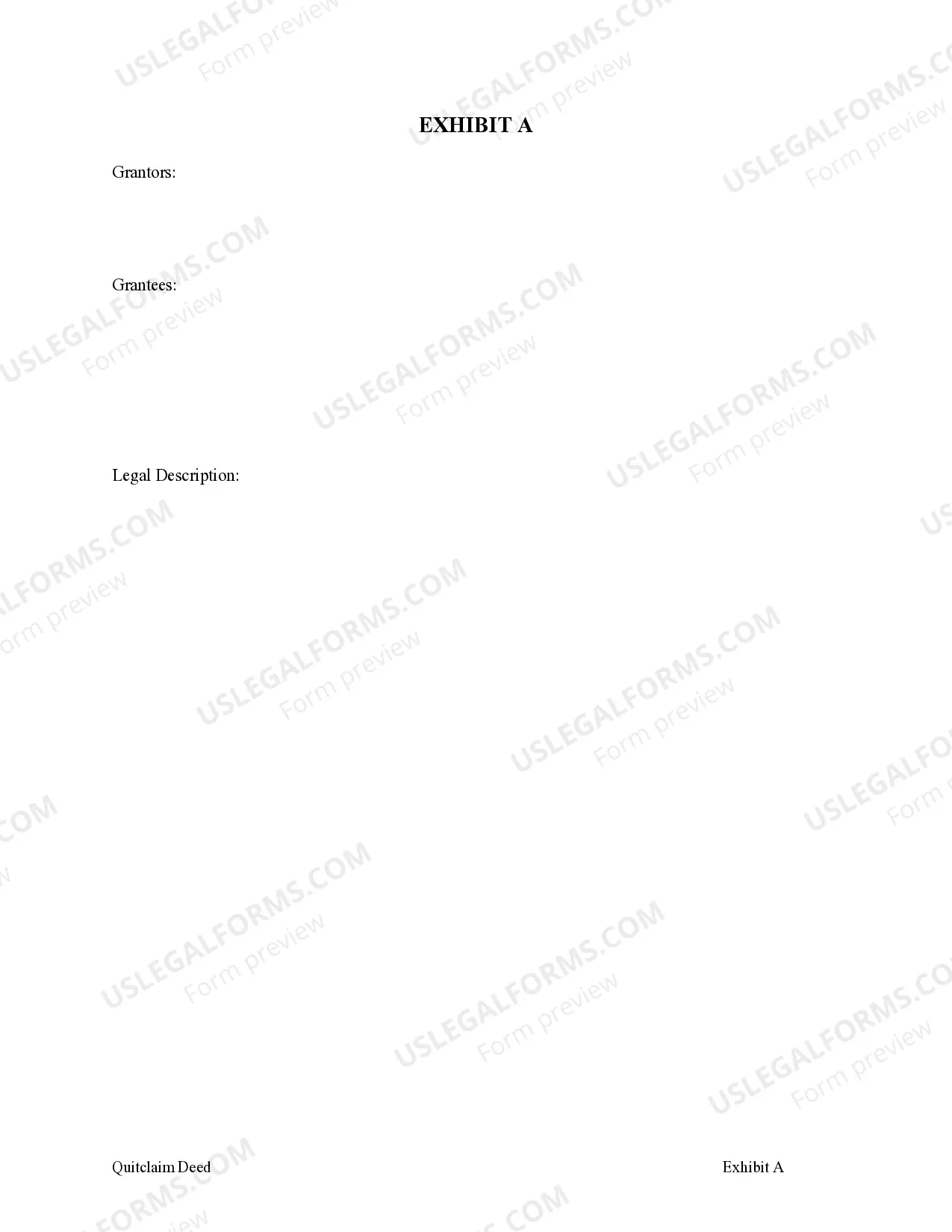 Preview Quitclaim Deed - Two Individual to Four Individuals