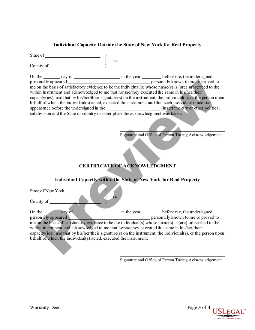 New York Grant Deed Husband and Wife to a Trust Deed To Trust US