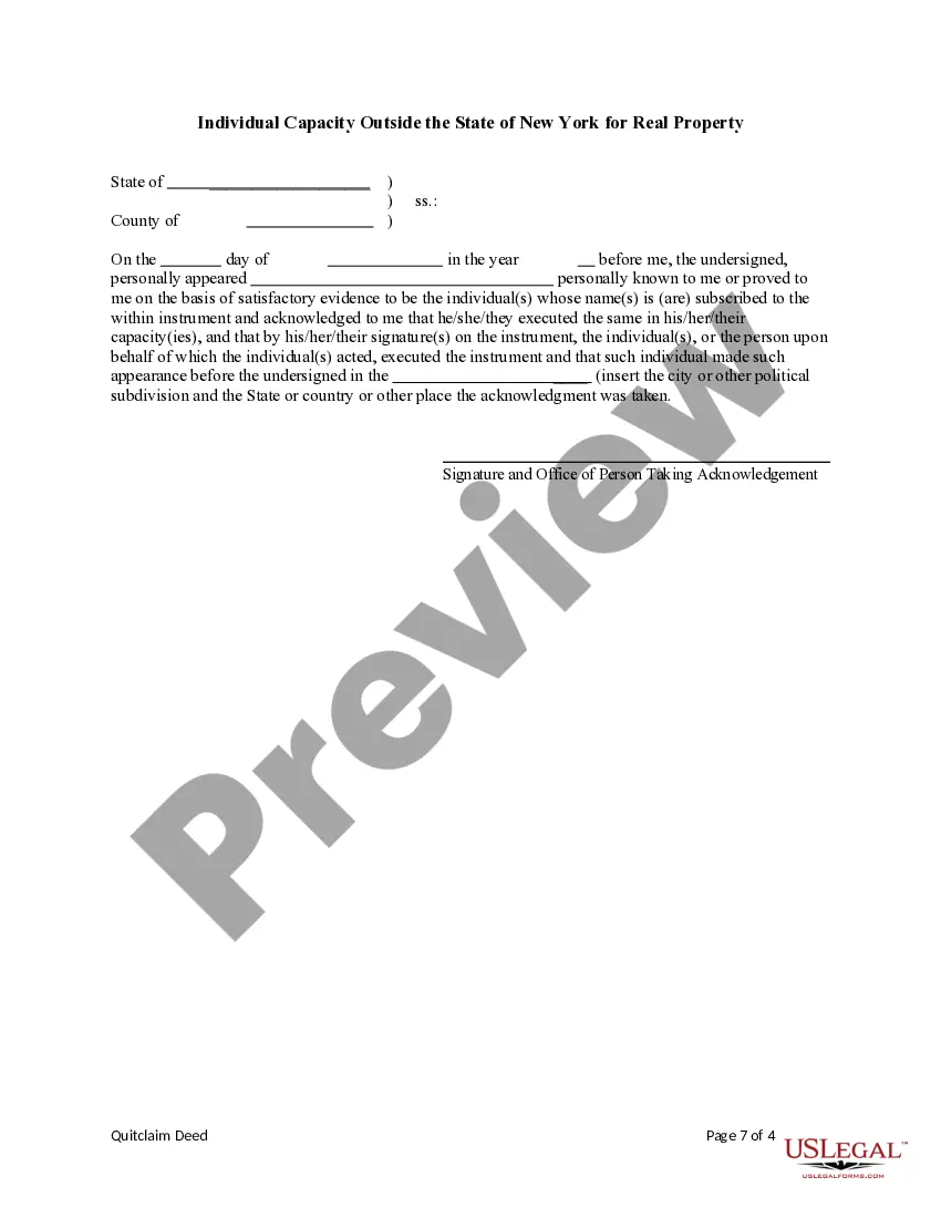 Preview Quitclaim Deed from Three Individuals to Five Individuals