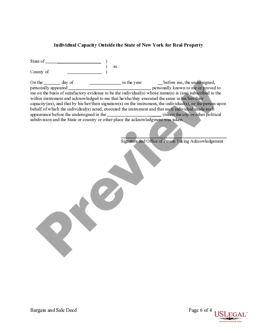 Preview Bargain and Sale Deed with Covenant Against Grantors Acts - Two Individuals to an Individual