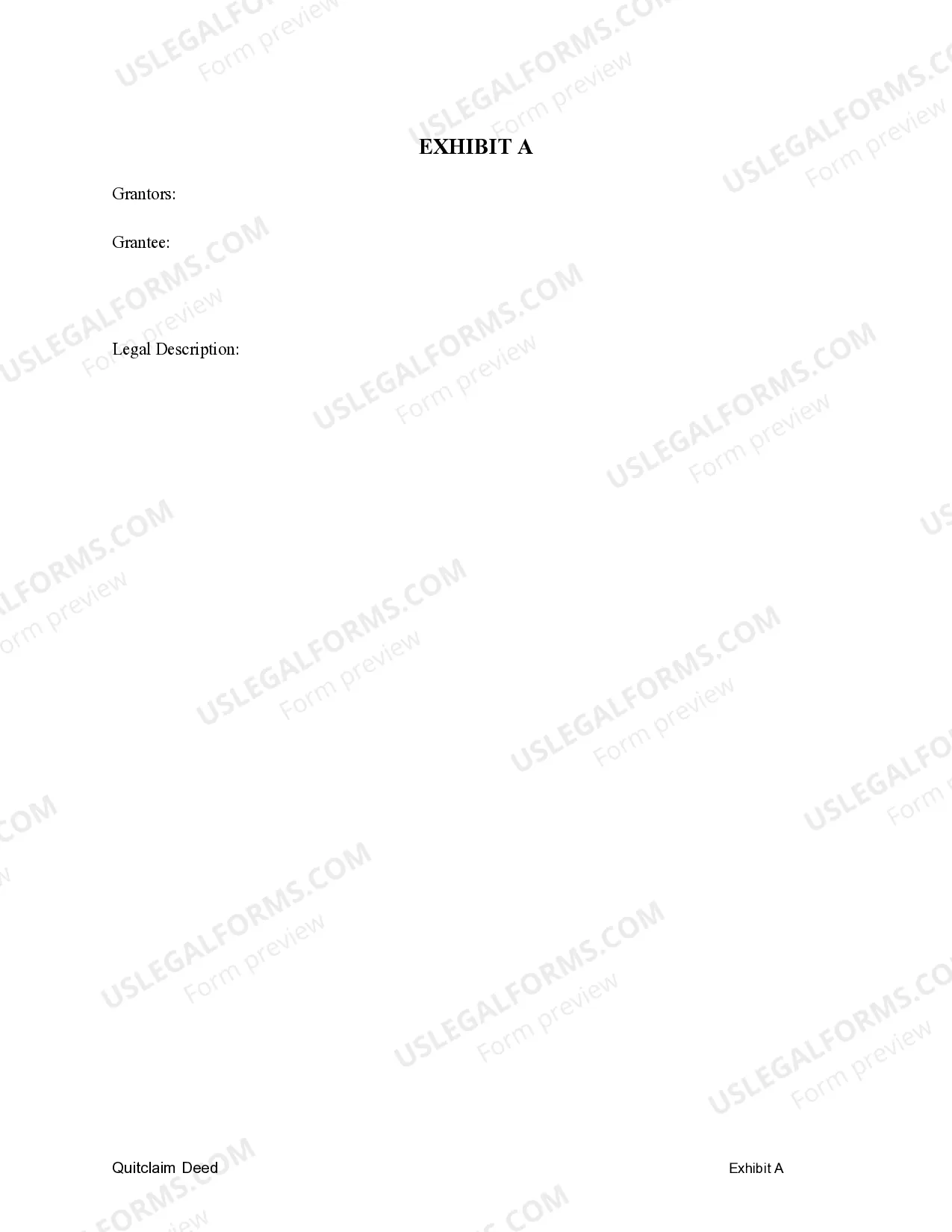 Preview Quitclaim Deed - Individual to Three Individuals
