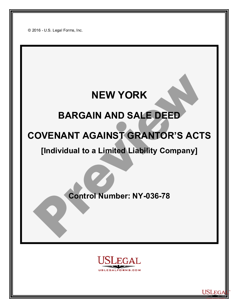 bargain and sale deed with covenants ny