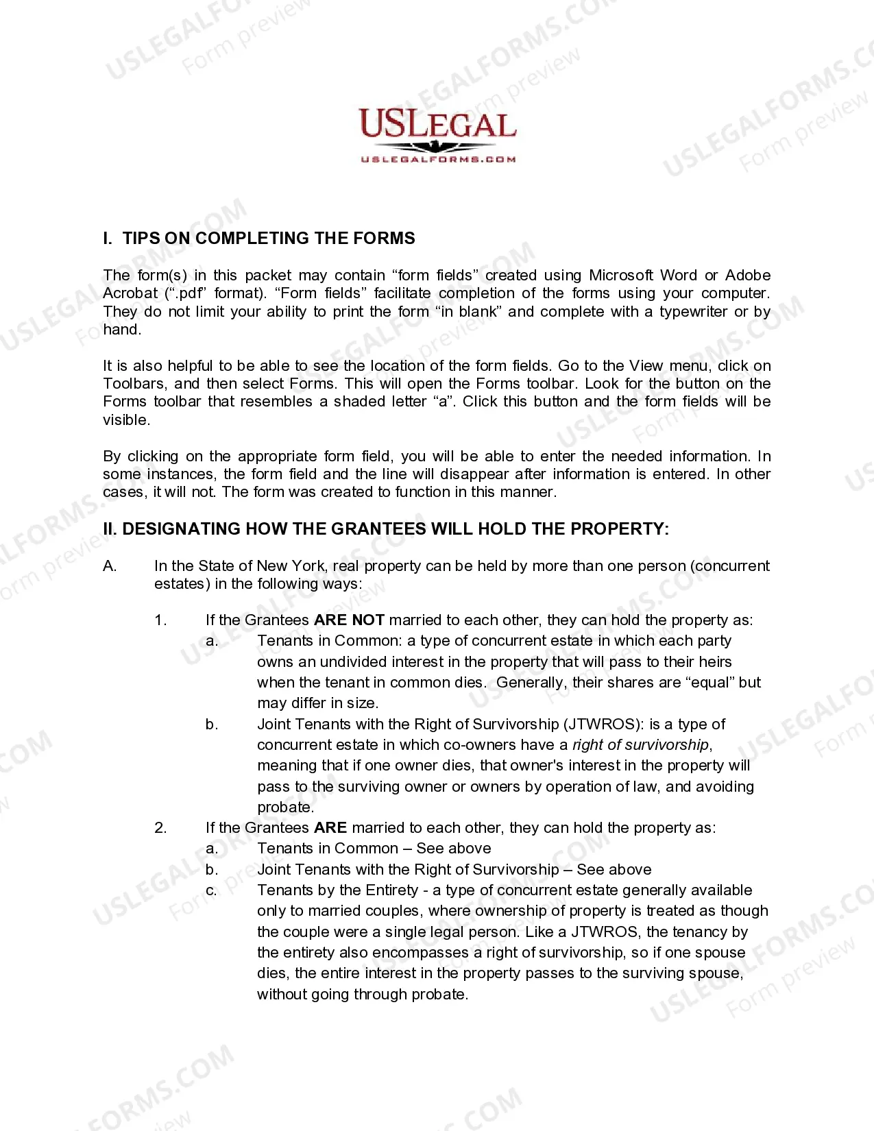 Preview Grant Deed from an Individual to Two Individuals or Husband and Wife