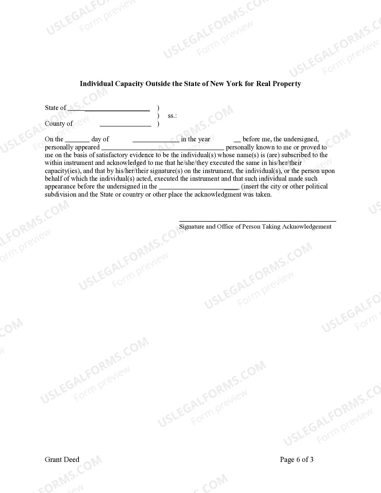 Preview Grant Deed from an Individual to Two Individuals or Husband and Wife
