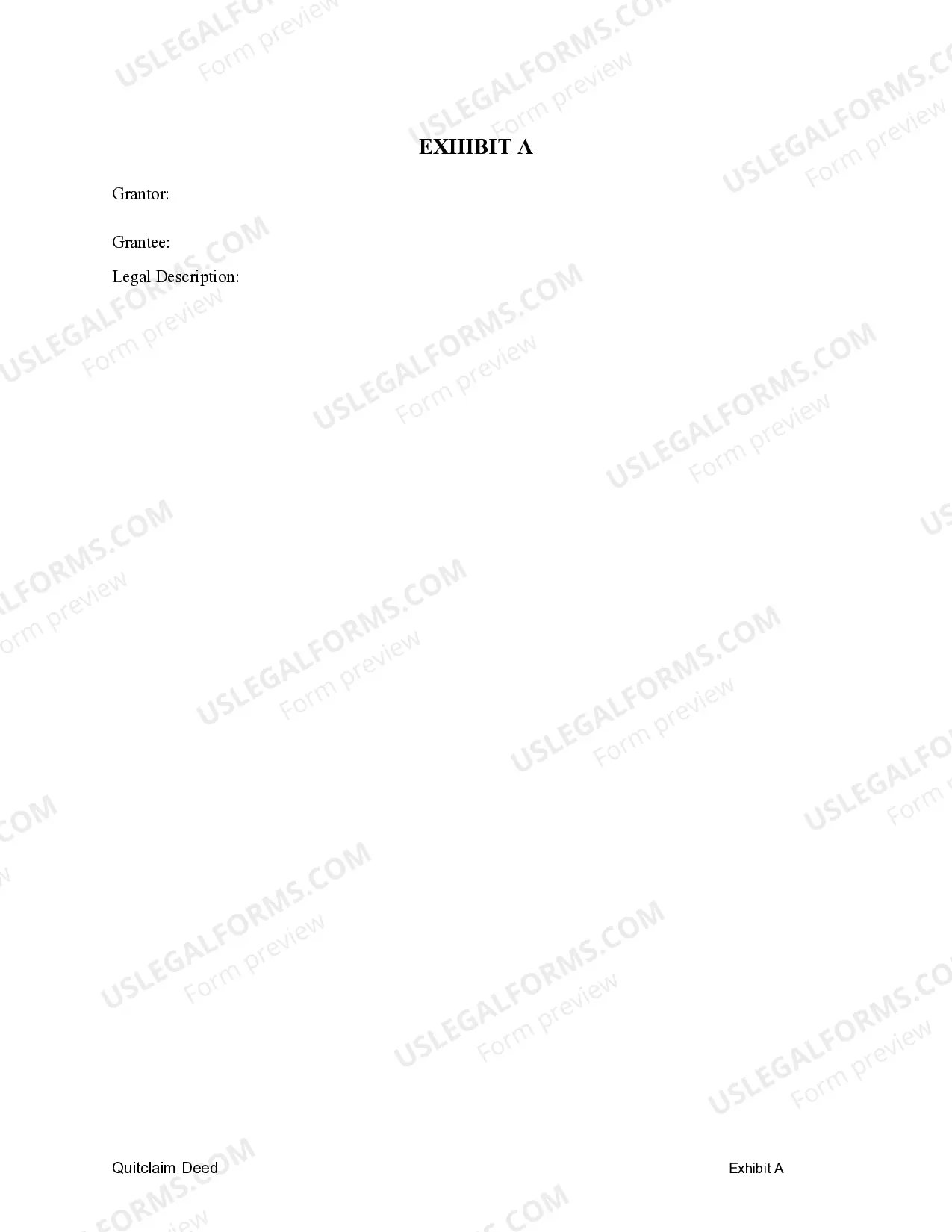 Preview Quitclaim Deed from an Individual to a Non-Profit Corporation