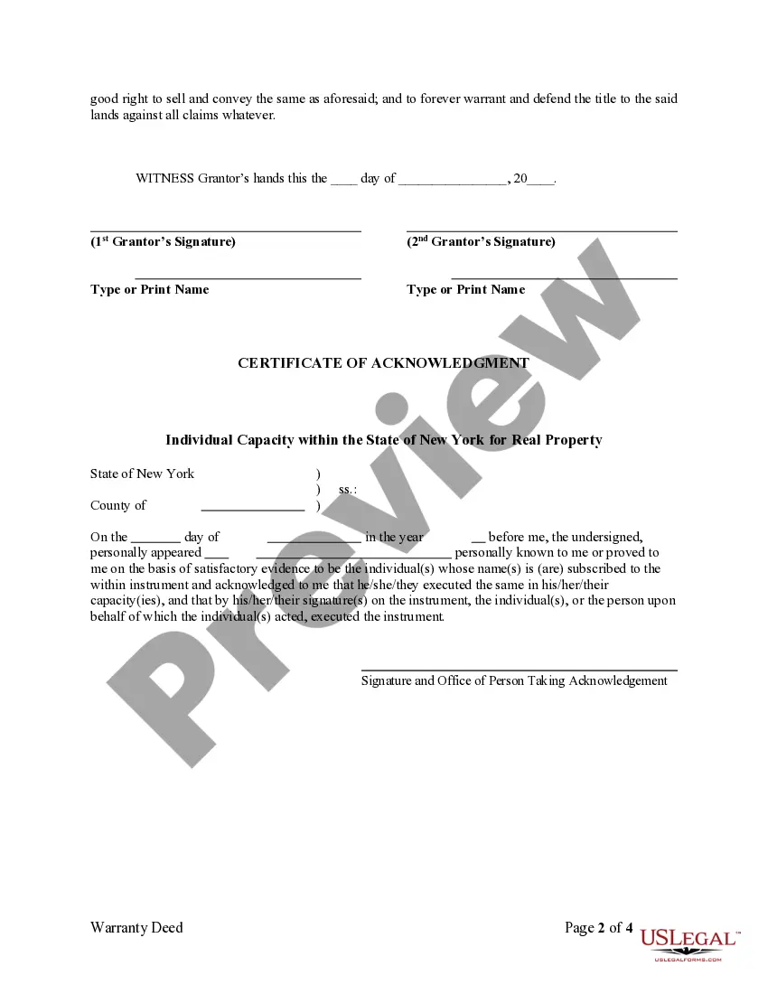 Preview Warranty Deed from two Individuals to LLC