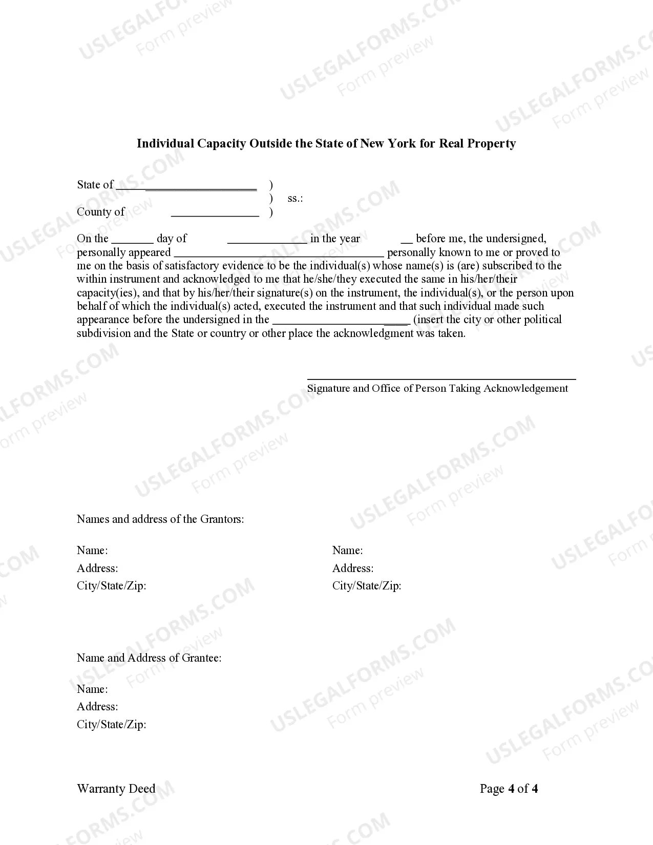 Preview Warranty Deed from two Individuals to Corporation