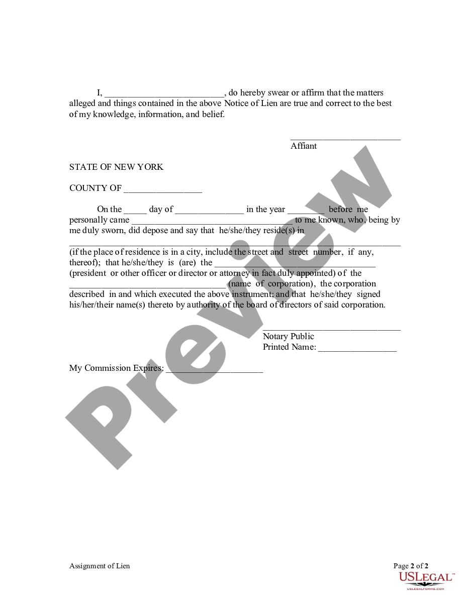 new york assignment of claims