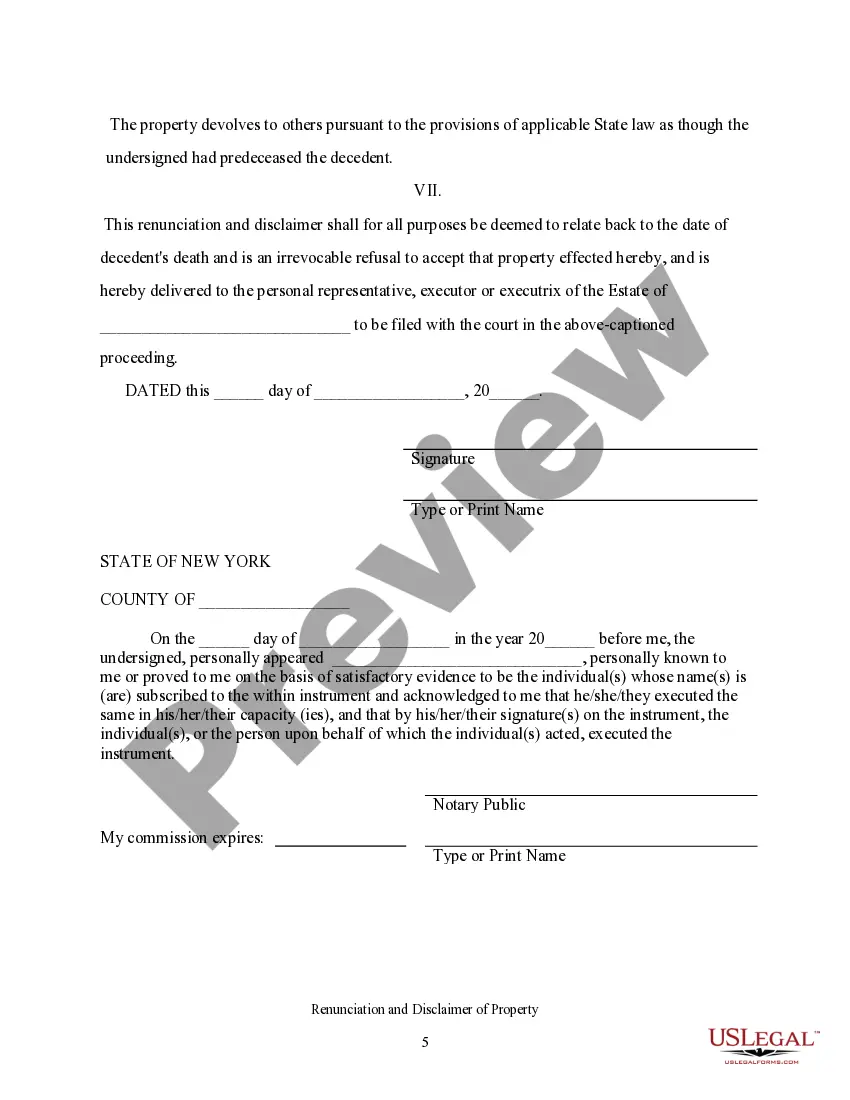 Get Renunciation And Disclaimer of Property received by Intestate Succession Preview Renunciation And Disclaimer of Property received by Intestate Succession