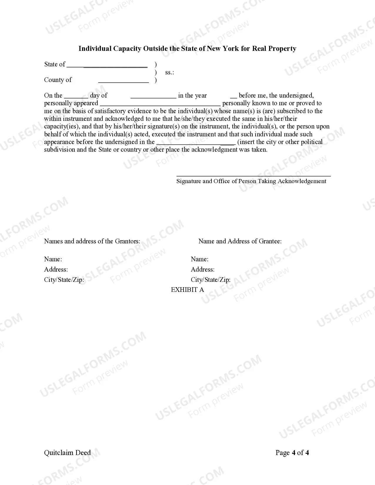 Preview Quitclaim Deed from Husband and Wife to Corporation