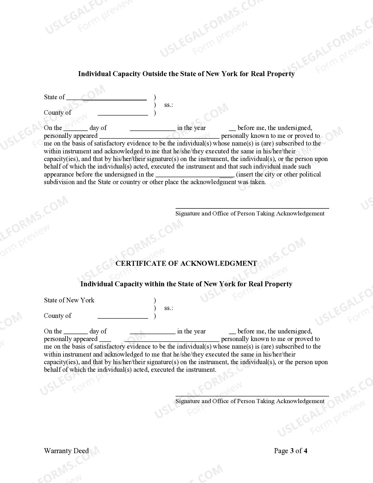 Preview Warranty Deed from Husband and Wife to LLC