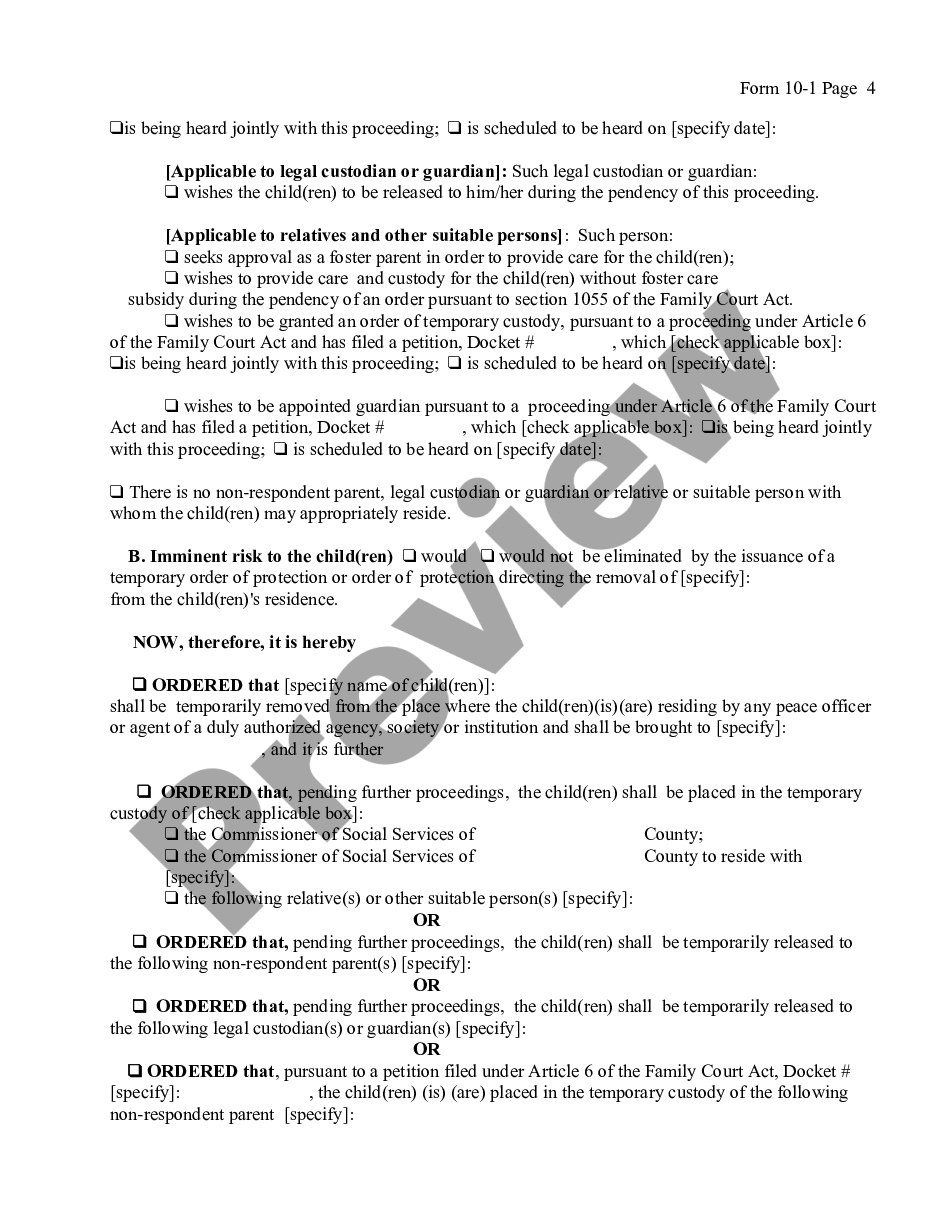 page 3 Child Protective - Order - Directing Temporary Removal of Child Before Petition Filed preview
