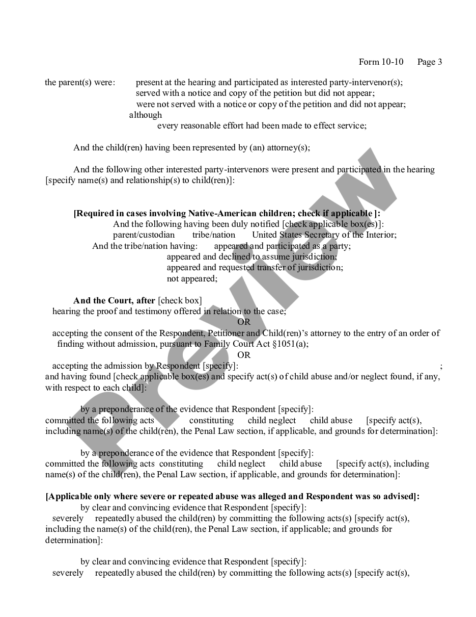 page 2 Child Protective - Order of Fact-Finding and Disposition and Permanency Hearing preview