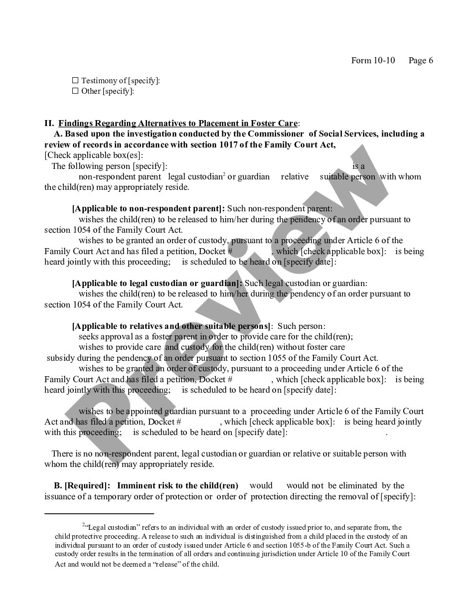 page 5 Child Protective - Order of Fact-Finding and Disposition and Permanency Hearing preview