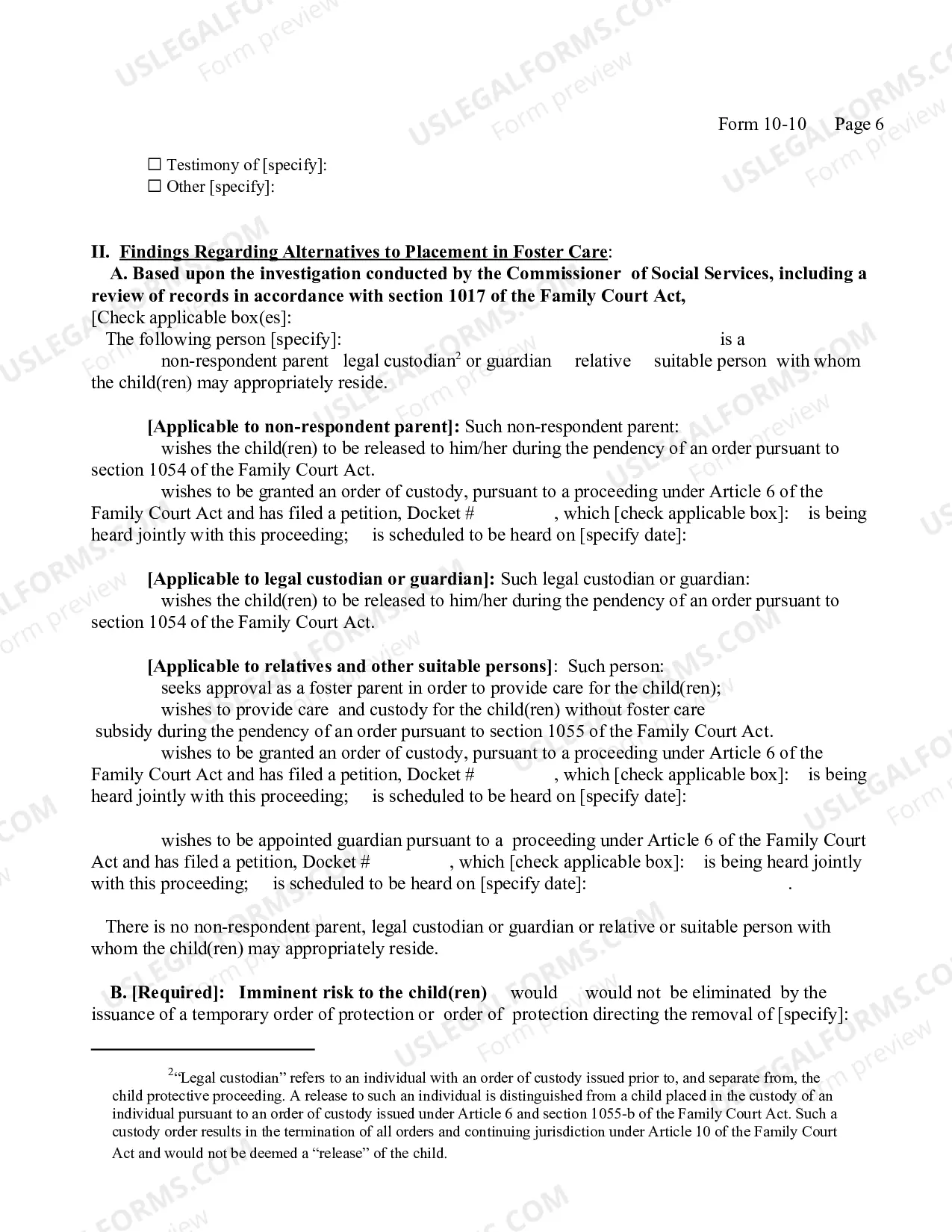 Preview Order of Fact Finding And Disposition And Permanency Hearing