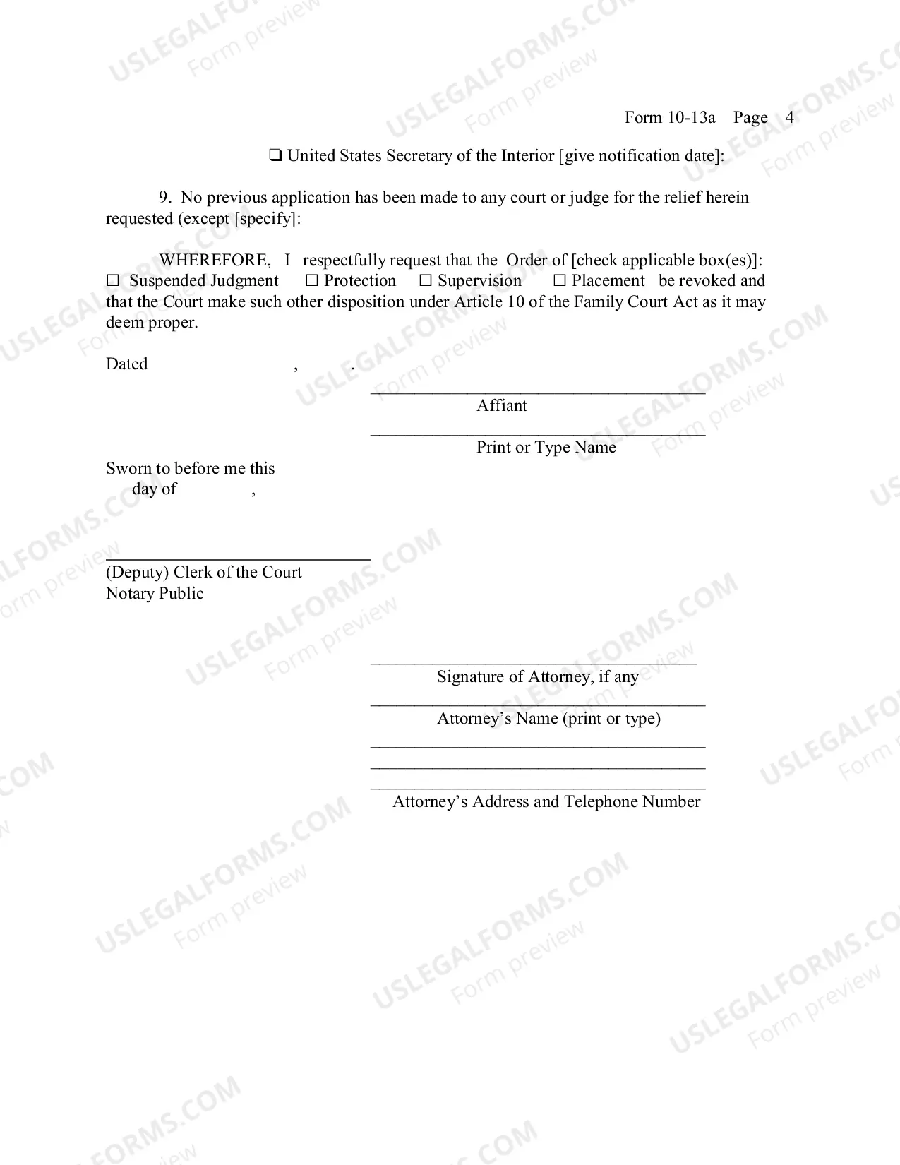 Preview Notice of Motion (Violation of Order of Disposition)