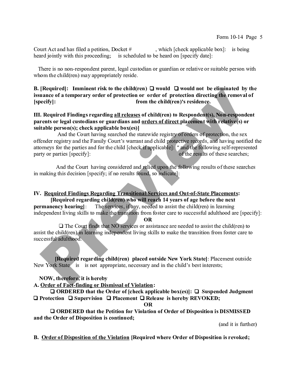 page 4 Child Protective - Order - Violation of Order of Disposition preview