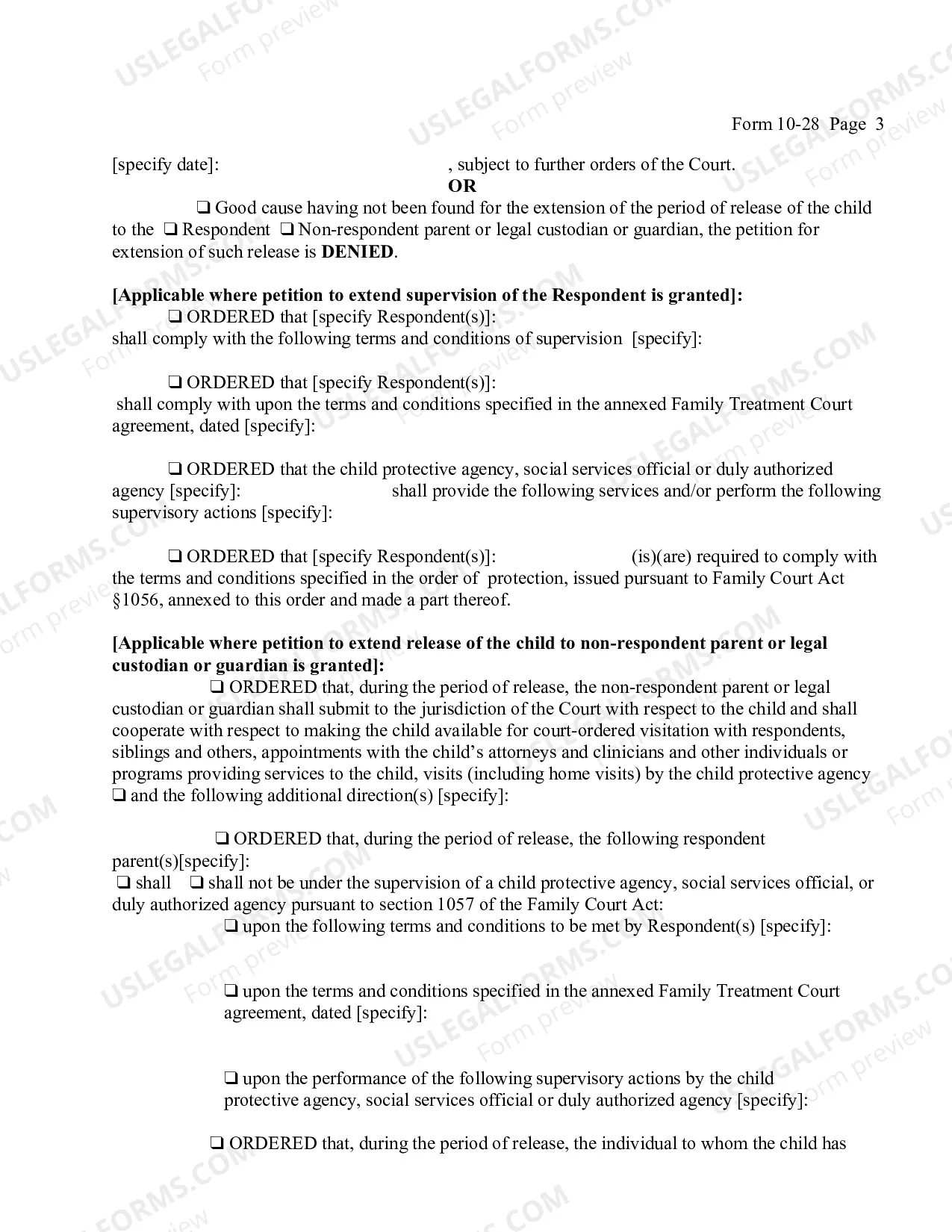 Preview Order Determining Petition For Extension of Supervision