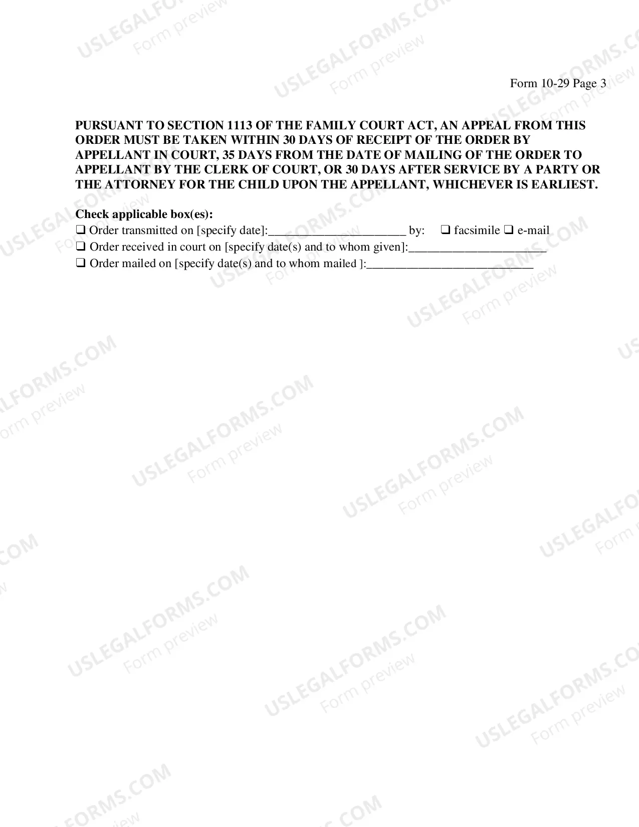 Preview Order On Application For Access To Child(ren) And-Or Home (Before Petition Filed)